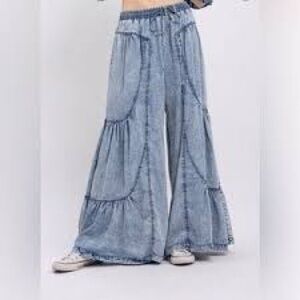 Blue Velvet Boho Pants